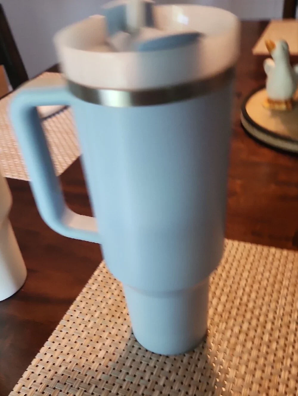 Stanley Light Blue 40 Oz Travel Tumbler with Handle and Straw Lid